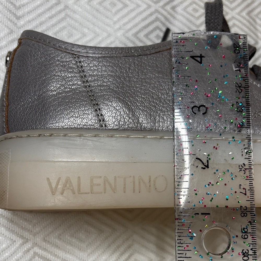 Valentino  platform women’s silver Gray Sneakers size 7.5 - Picture 11 of 15